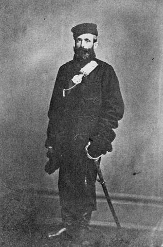 Mackenzie Bowell in the uniform of an Ensign of the Belleville Rifles, circa 1864
