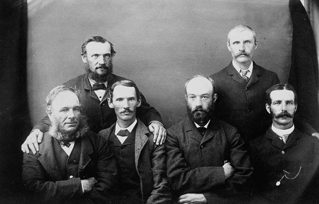 The six jurors at the trial of Louis Riel, photographed at Regina in August 1885